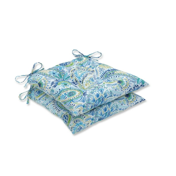 18.5 x 15.5 Pillow Perfect Outdoor/Indoor Gilford Baltic Round Corner Seat Cushions 2 Pack Blue 18.5 x 15.5 Pillow Perfect Outdoor/Indoor Gilford Baltic Round Corner Seat Cushions 2 Pack Blue